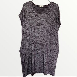 Wilfred Free | Aritzia Maroon/Gray Marled Lorelei Pocket Dress Size XS